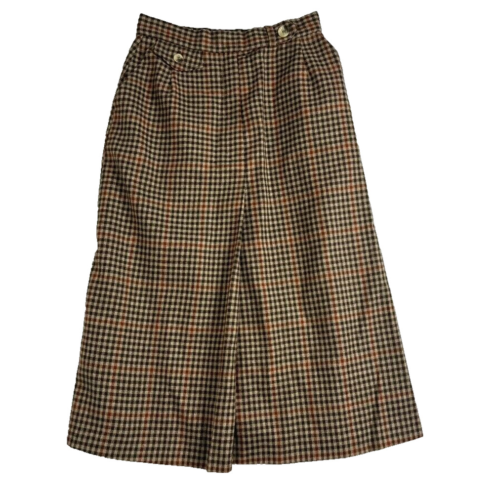 EVAN PICONE Skirt Women 10 Pleated Wool Blend Pockets Zipper Vintage 70's
